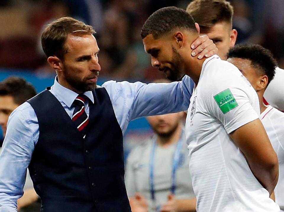  The manager spent time consoling each and every England player