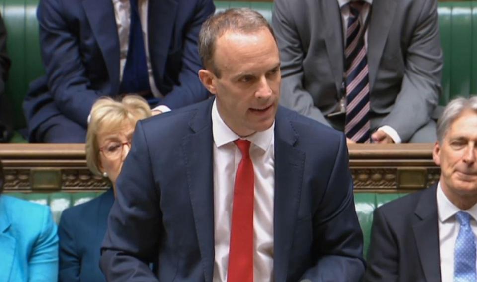  The move weakens new Brexit Secretary Dominic Raab's ability to demand concessions from the EU in Brussels negotiations