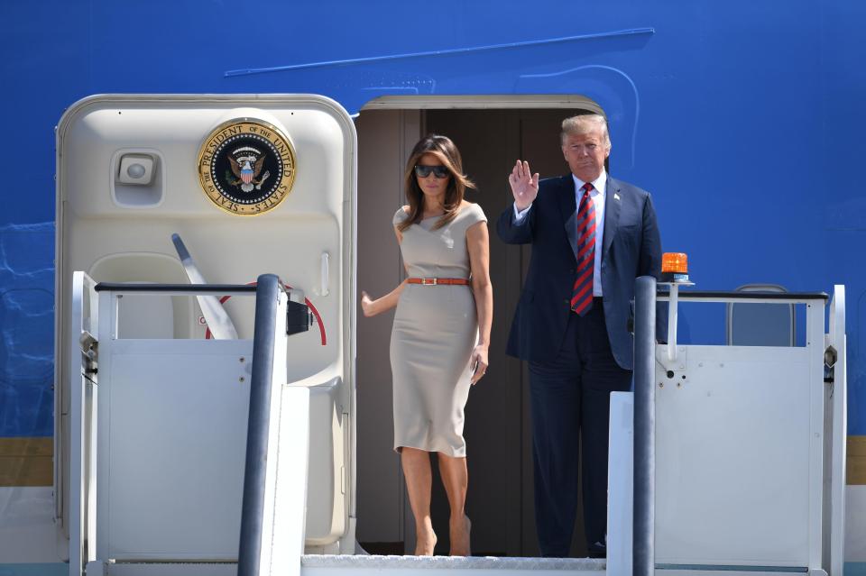  Donald Trump arriving at Stansted Airport this afternoon