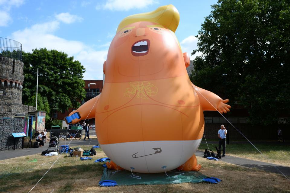  President Trump said he 'used to love London as a city ' but questioned why he would stay here when he's been made to feel unwelcome. A balloon depicting the President as a baby is due to float over the capital today