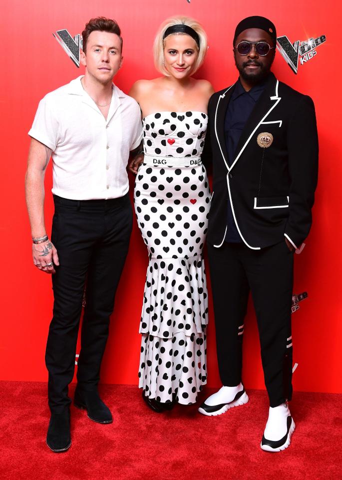  The popstar is currently starring as a judge on The Voice Kids with Danny Jones and Will.I.Am