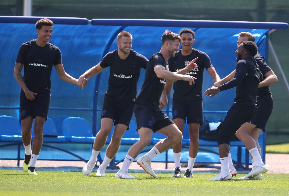  England looked far happier than on Wednesday as they trained pre-Belgium