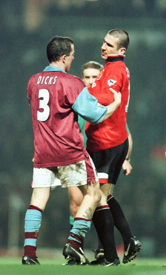  Eric Cantona was arguably just as fiery as Dicks, but that didn't bother the West Ham man