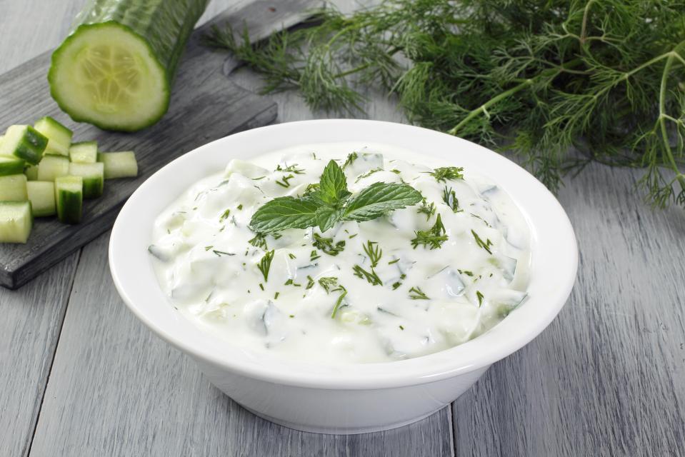  Creamy dip tzatziki comes in third place in the poll