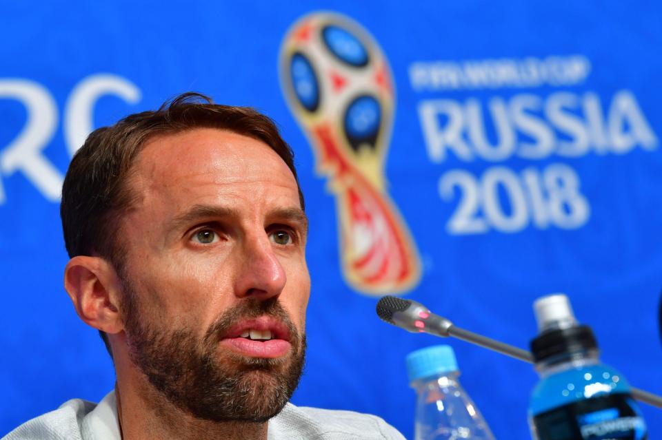  Gareth Southgate wants a low-key arrival for his side