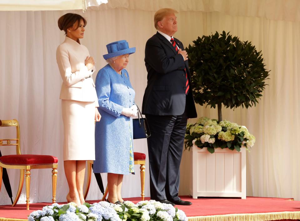  The Trumps met the Queen on Friday for tea at Windsor Castle