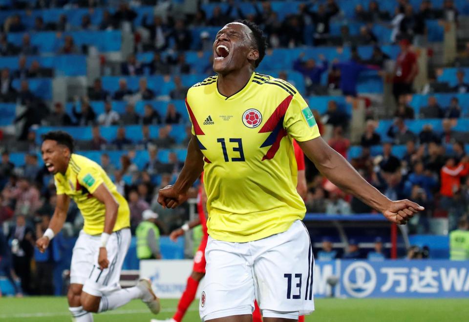  Mina scored three times for Colombia in the World Cup, including a goal against England