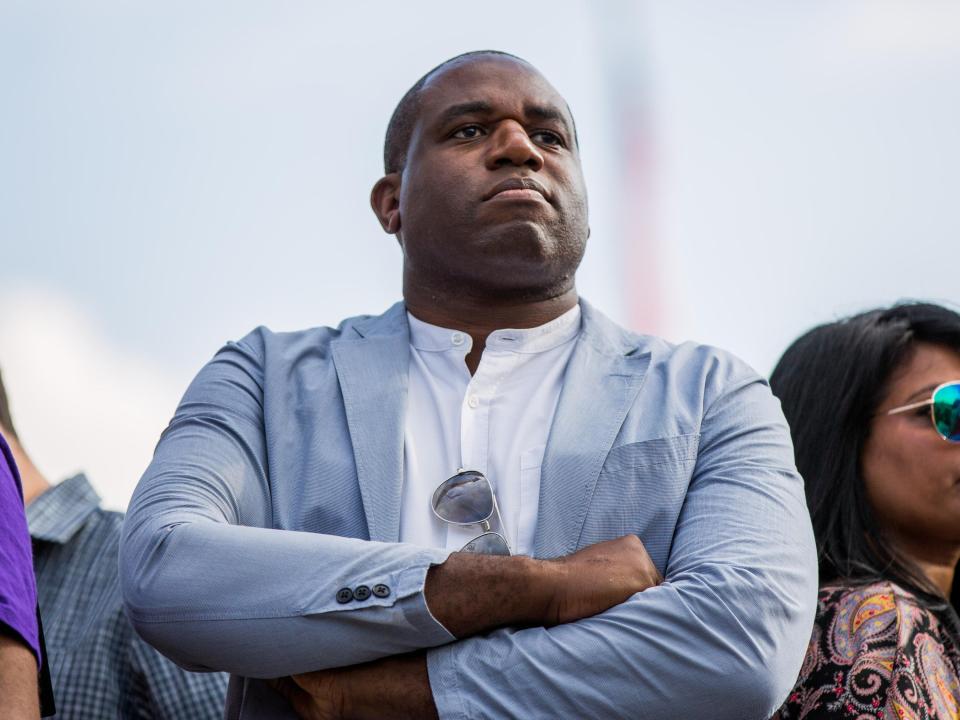  Labour MP David Lammy was also at the march through central London