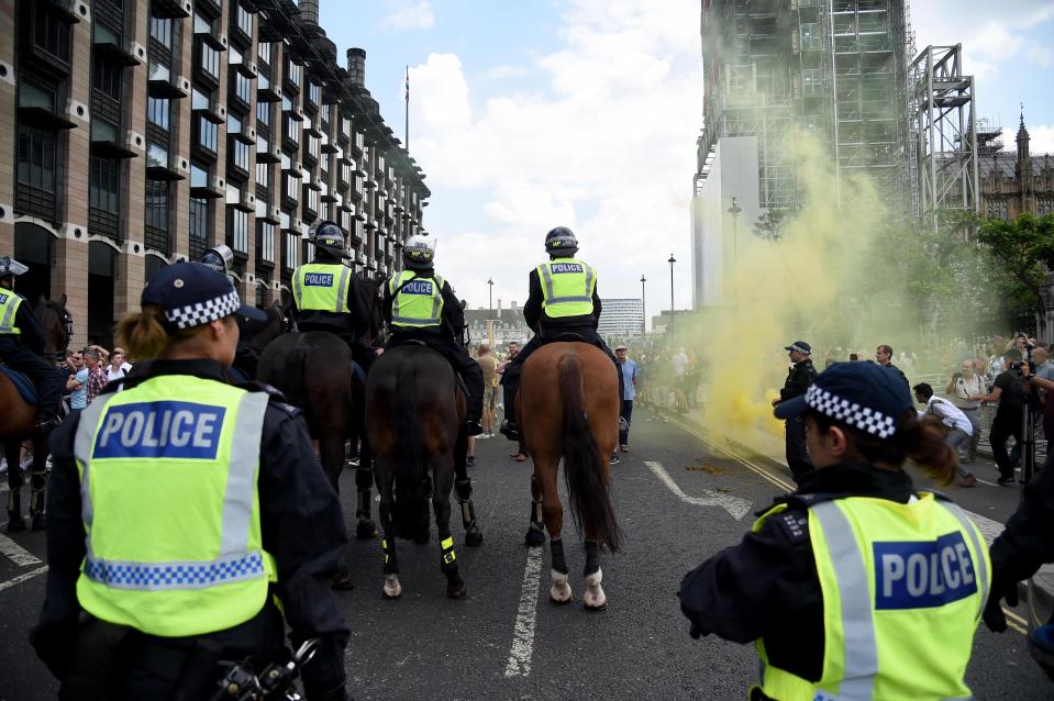  Police were prepared for the marches and intervened to stop the violent scuffles