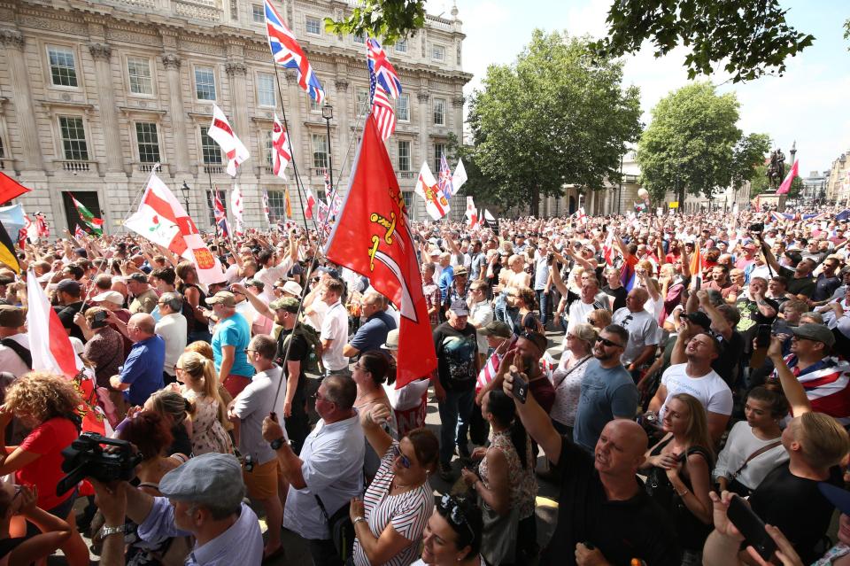  Thousands came out to attend both protests in central London today