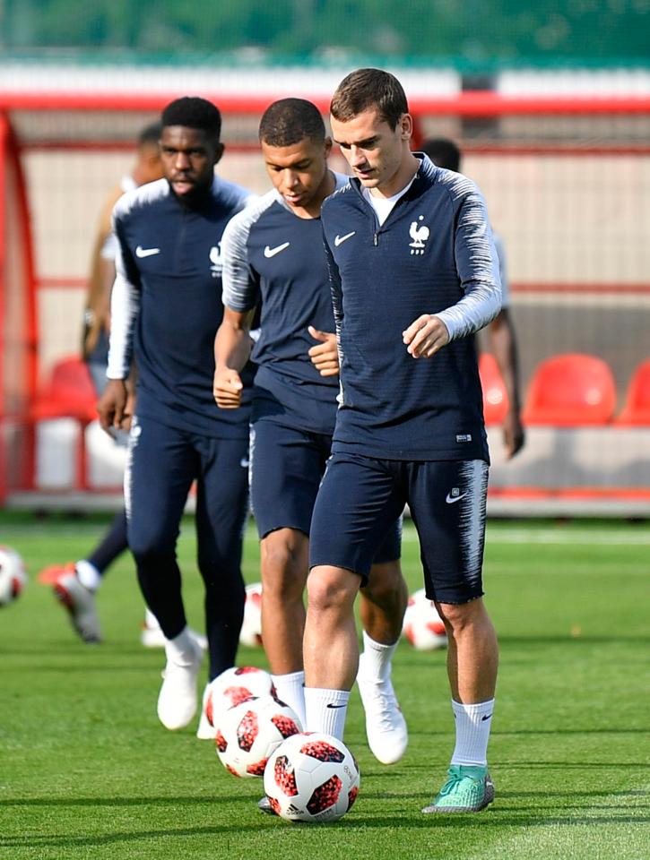  France had one final training session in Istra before heading to Moscow