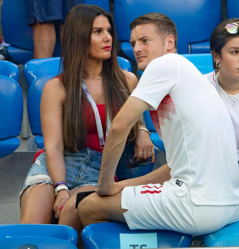  Vardy sat with his family after England lost to Belgium