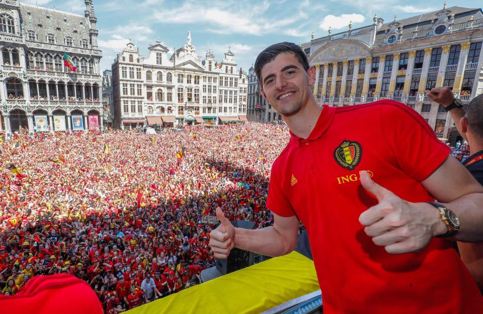  Belgian fans turned out in force in Brussels on Sunday to welcome back the team