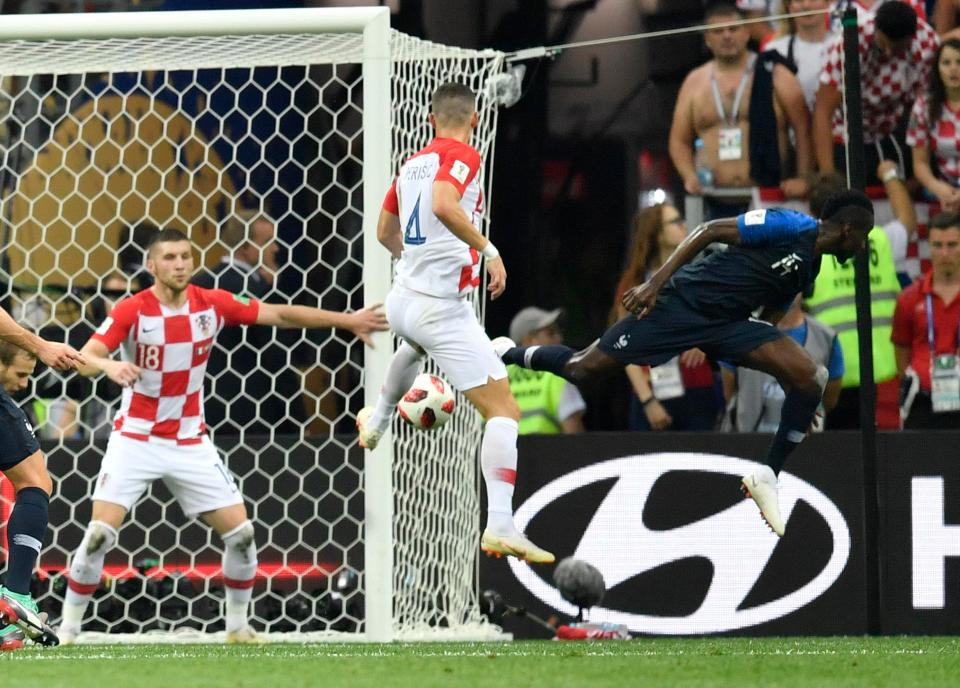  Ivan Perisic was pulled up for handling the ball in the area