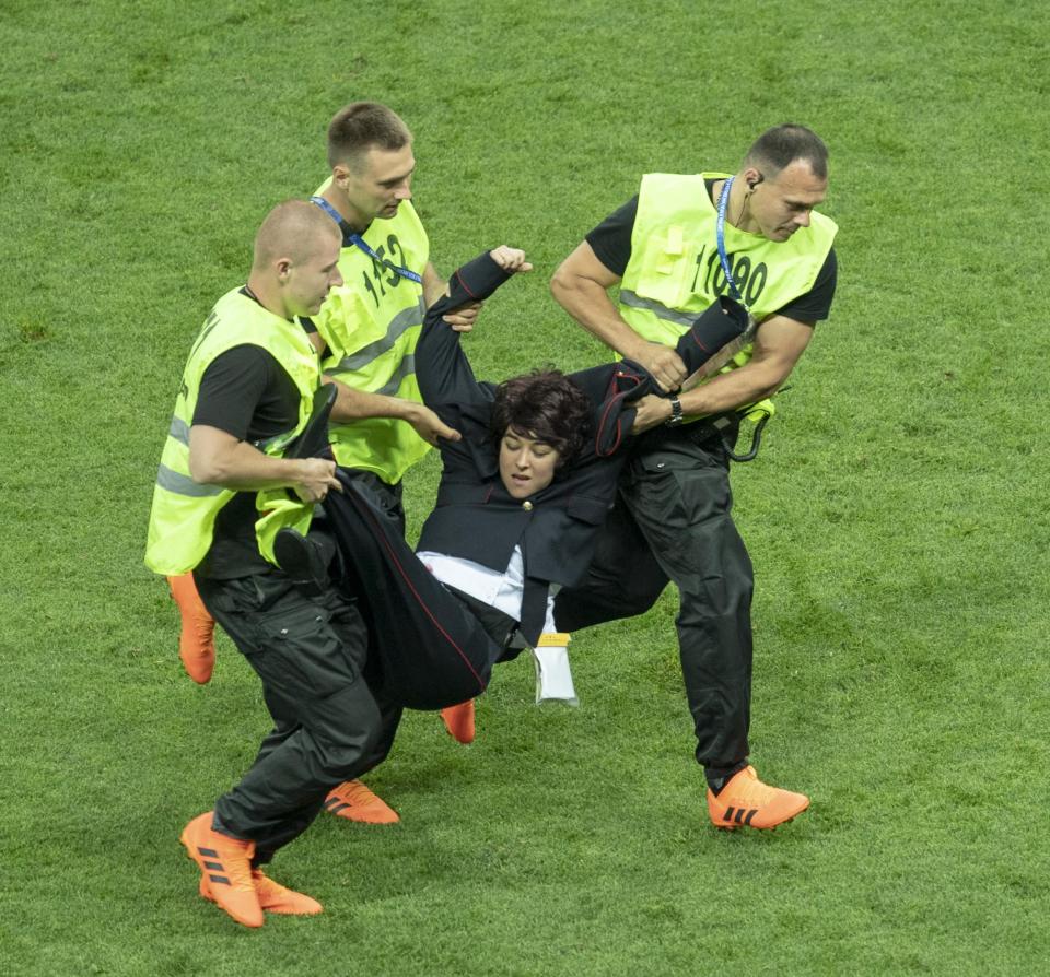  Pussy Riot claimed responsibility for the pitch invasion at the World Cup final