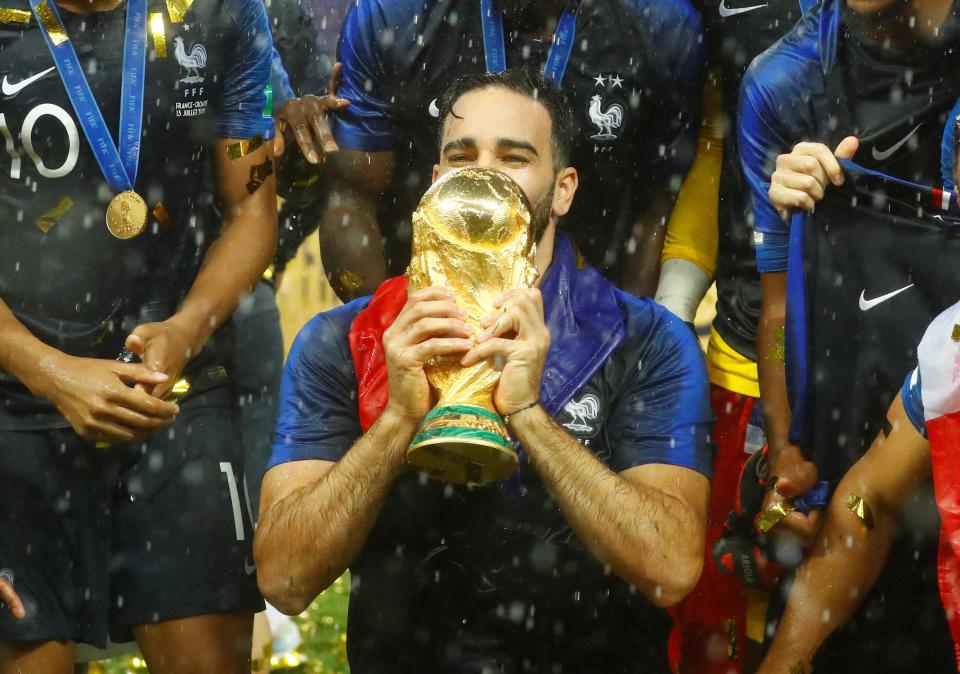  Adil Rami celebrates World Cup win in Moscow