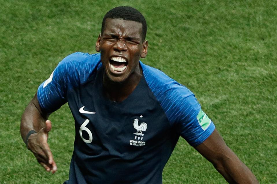  Pogba's hair remained its natural black throughout the World Cup