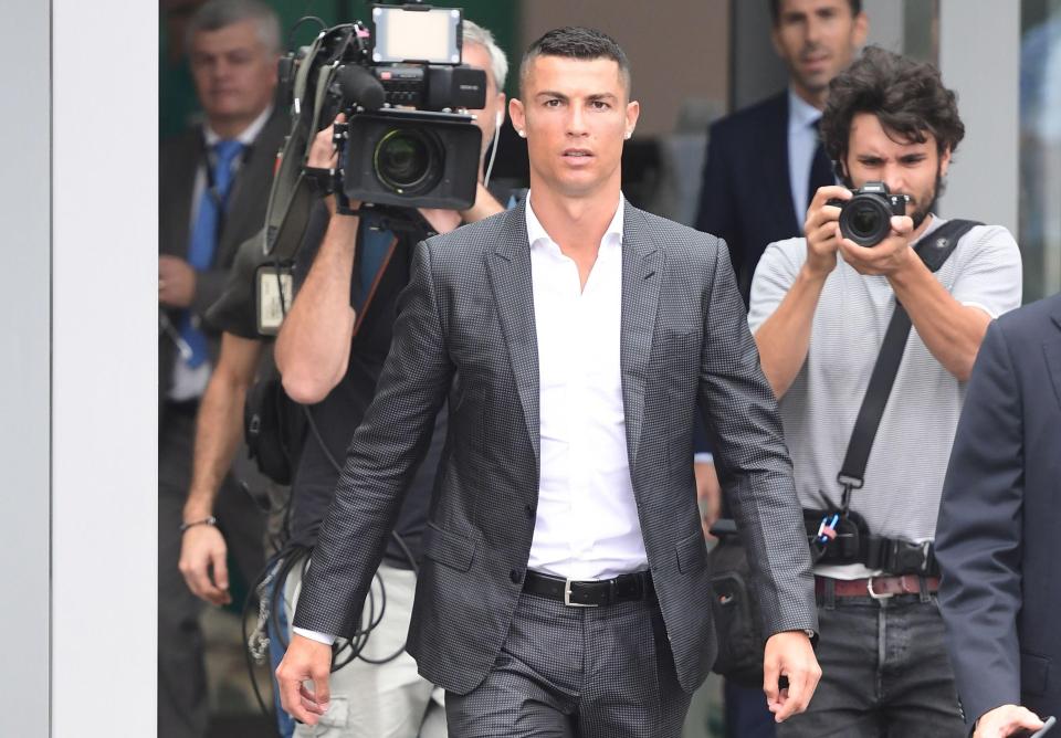  Cristiano Ronaldo arrives at the Allianz Stadium for his medical ahead of £99million move to Juventus