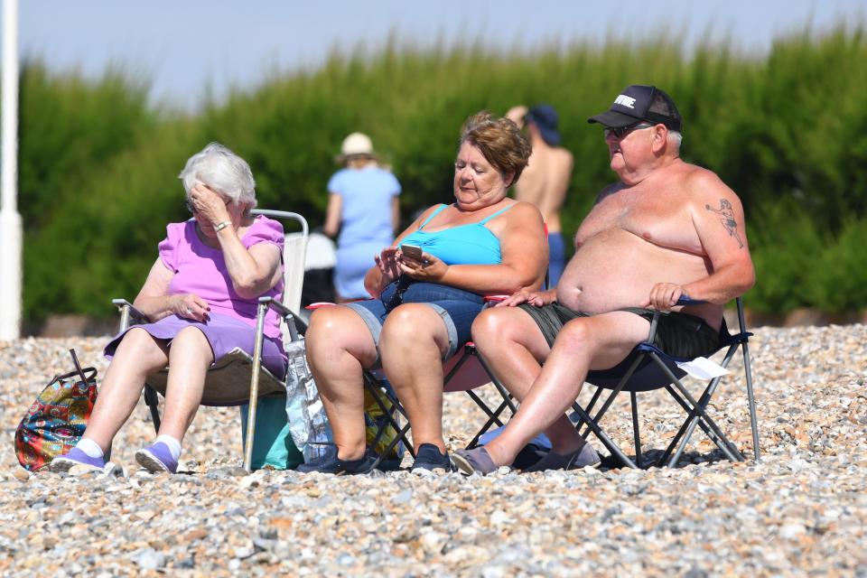  These beachgoers made the most of a warm and dry morning in Littlehampton on Monday as rain is expected in some parts of the country this week