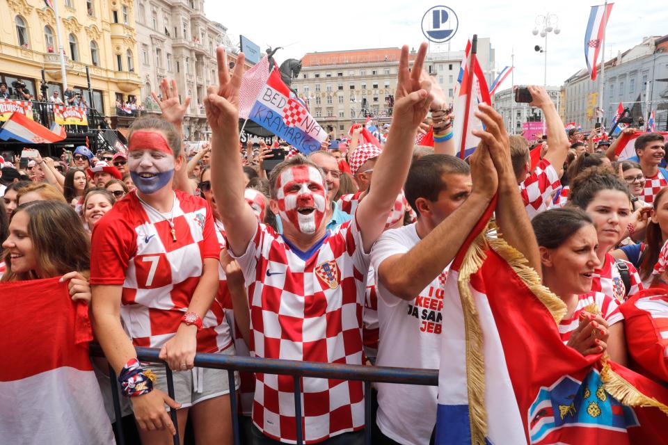  Croatians have been in the main square since early this morning to welcome home their players