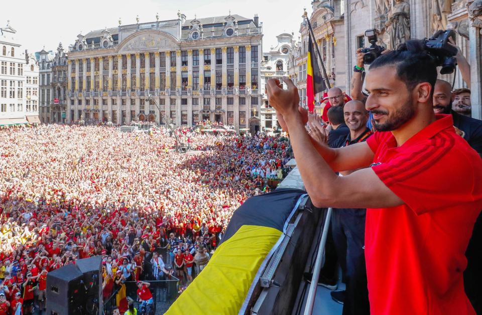  Naver Chadli is being given the freedom of Liege after Belgium's World Cup heroics