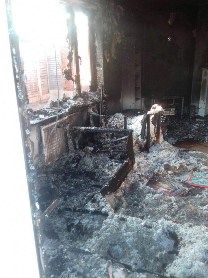 A home was destroyed by fire after a glass ornament on a window sill intensified the sunbeams