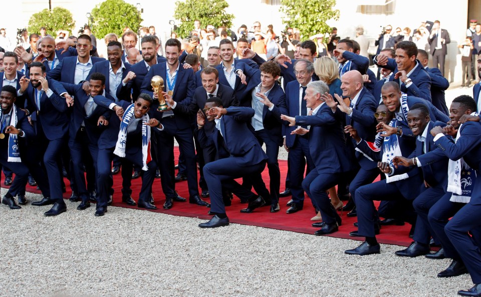 President Macron flew back from Moscow in time to meet the squad again