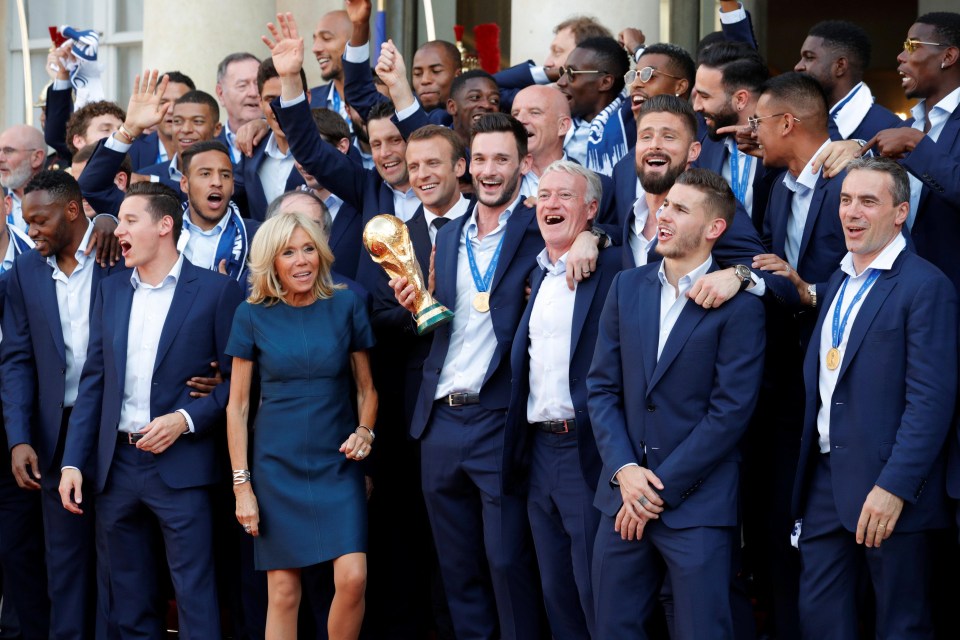 President Macron’s wife Brigitte also joined the celebrations