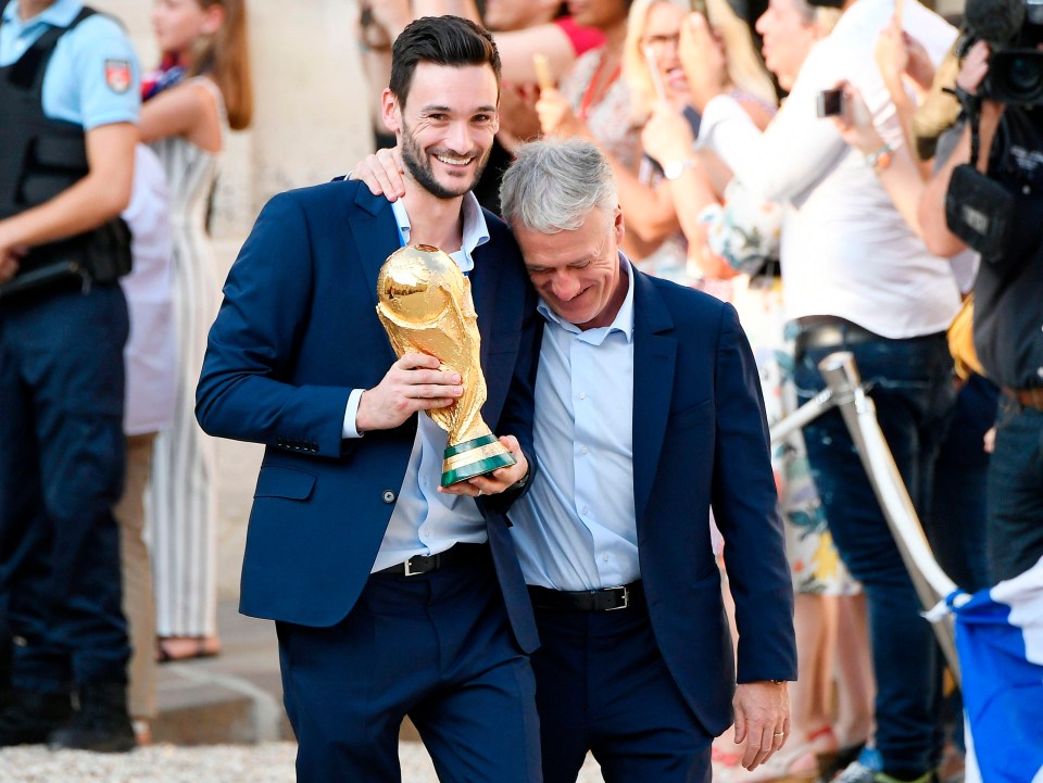 Deschamps and his captain Lloris were cheered in together