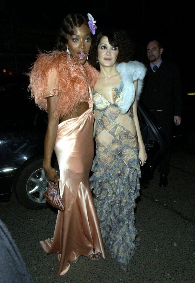  Neilson with Naomi Campbell at Katie Moss' 30th birthday party in 2004