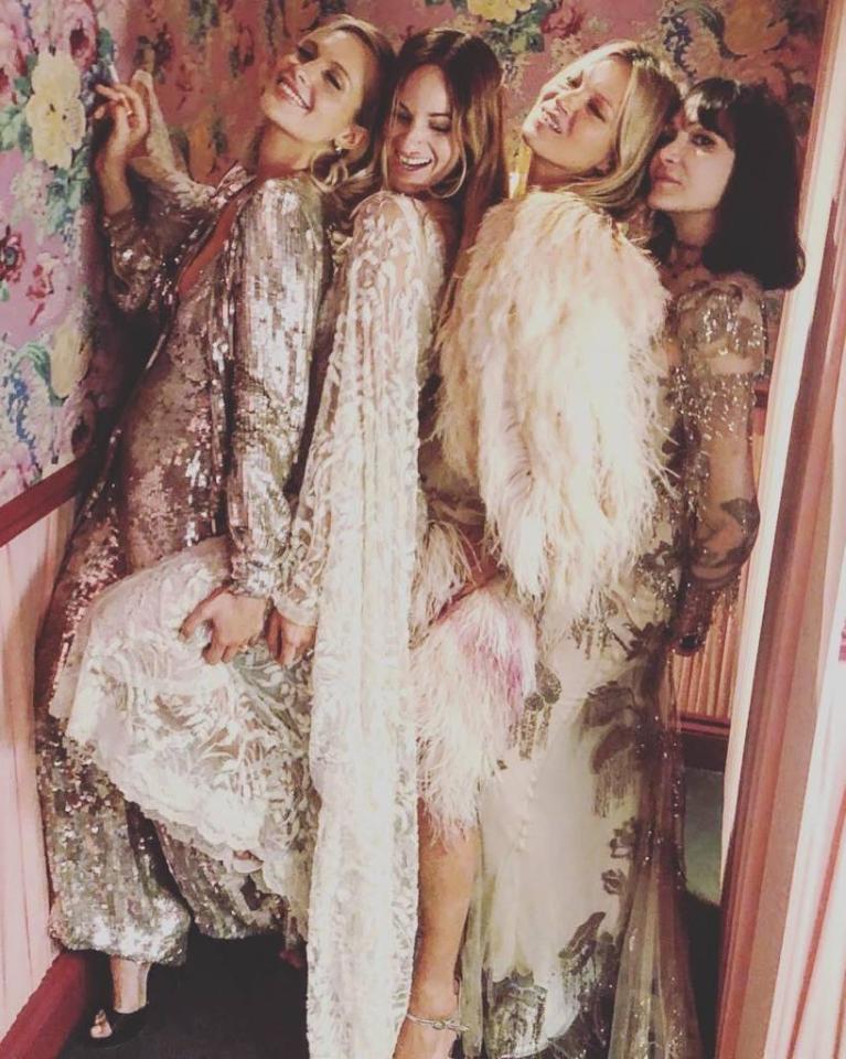  Annabelle Neilson is pictured alongside best friend Kate Moss at her ex-boyfriend's wedding earlier this month