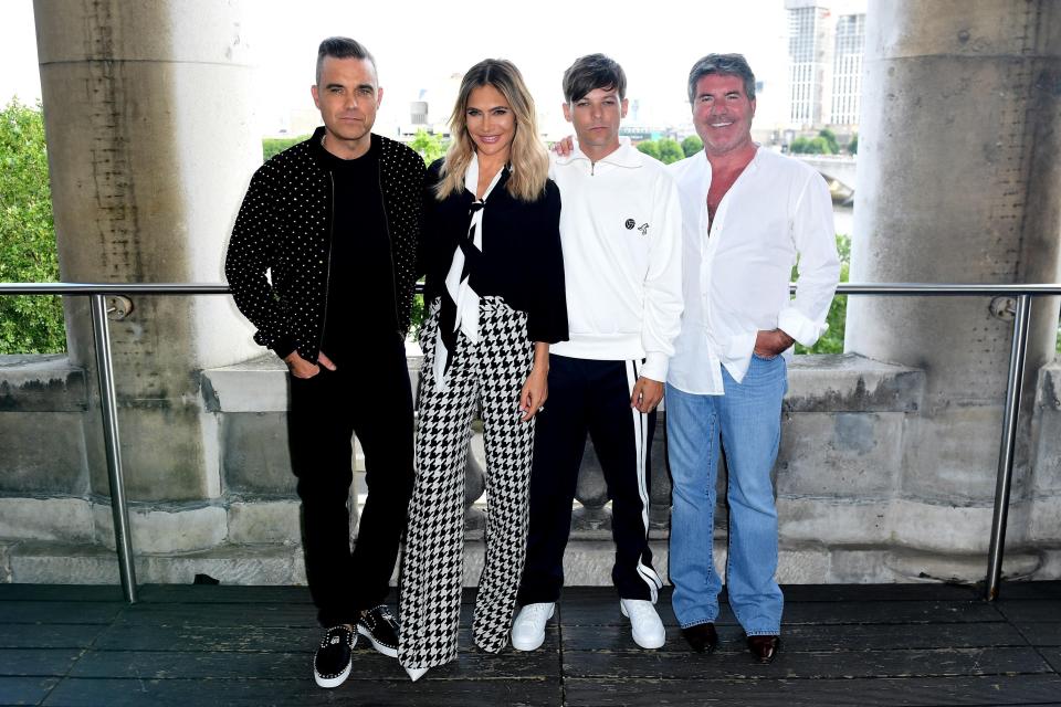  Louis is part of The X Factor's new-look judging panel, including Robbie Williams, his wife Ayda Field and Simon Cowell