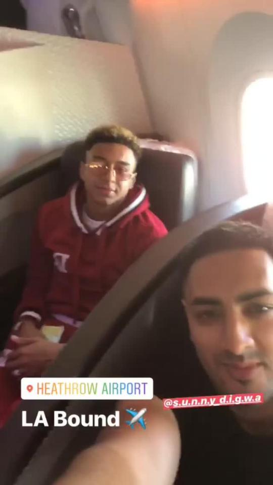  Jesse Lingard jetted off to the States to enjoy some well-earned holidayz