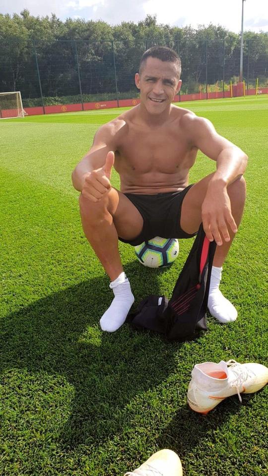  Alexis Sanchez has been training at Carrington on his own with the rest of the squad on pre-season tour in America