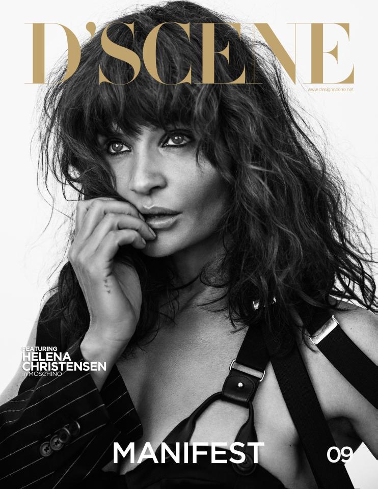  Helena Christensen smoulders on the D'Scene magazine cover