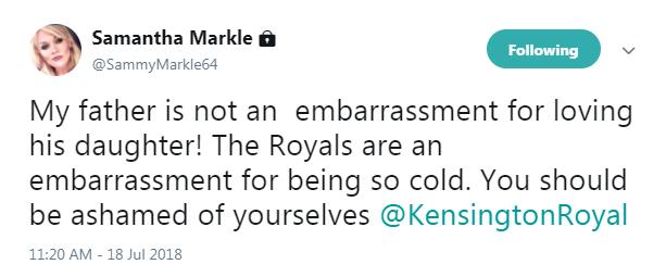  Samantha Markle said the Royal Family was an 'embarrassment'