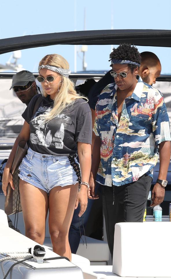  Beyonce and Jay-Z were spotted sailing into Nice on a yacht