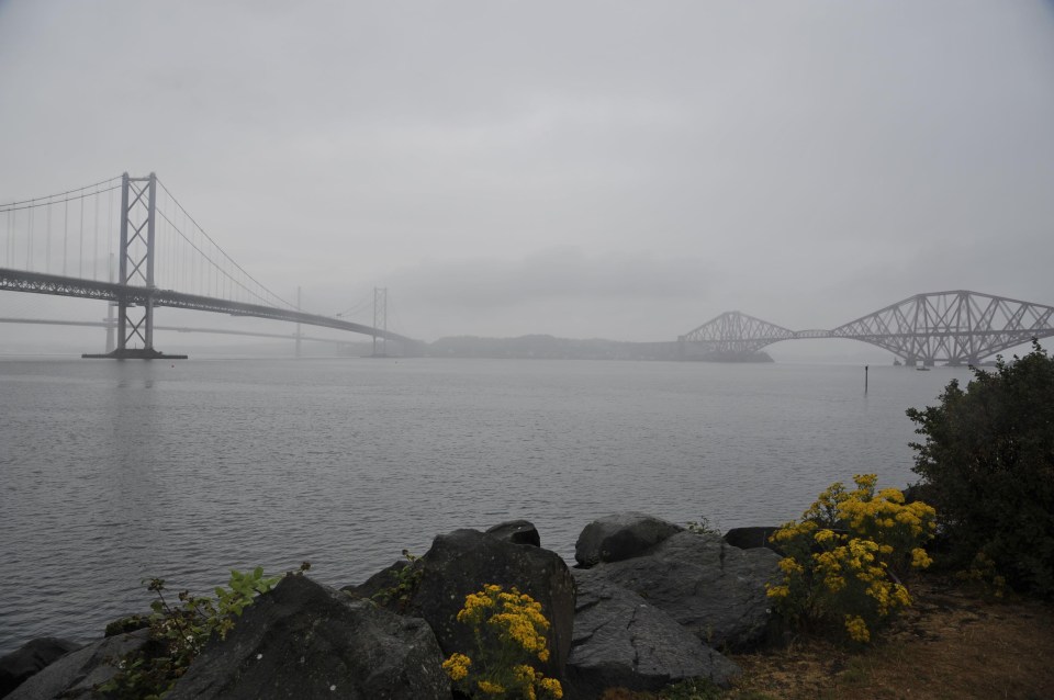 The Forth Valley was coated in heavy drizzle as mist and clouds have moved in today. The South East is forecast to see thunderstorms later in the week