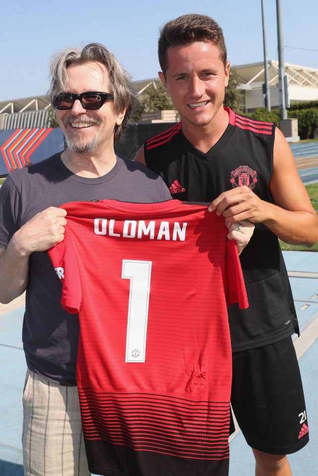  Oldman poses with Ander Herrera last week after visiting United in LA