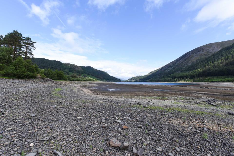  The lake is one of many to have dried up during the recent heatwave