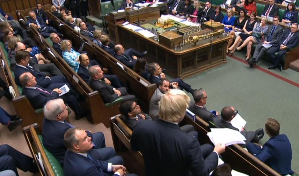  Mrs May was not in the chamber to hear the speech