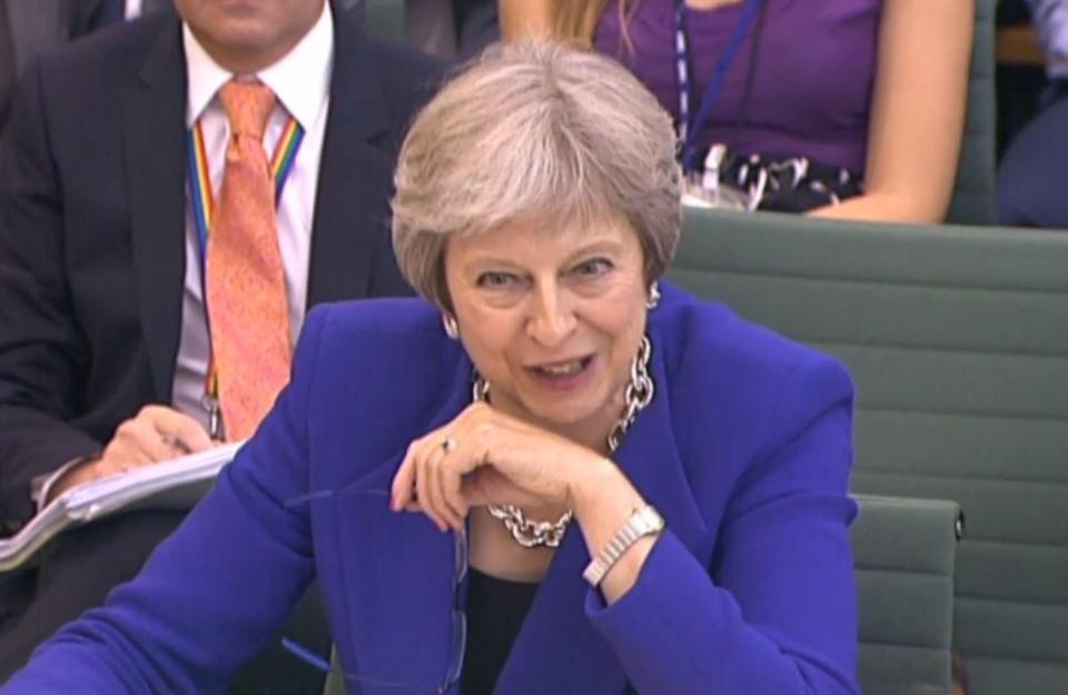  Theresa May defended her Brexit plans today in Parliament