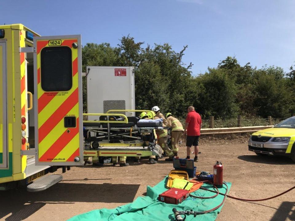  She was airlifted from the scene and taken to hospital in Hull