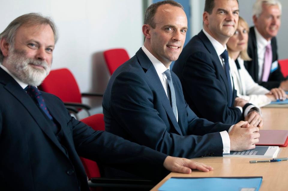  Mr Raab was joined by Olly Robbins, the PM's lead EU civil servant, and Sir Tim Barrow, the UK's ambassador