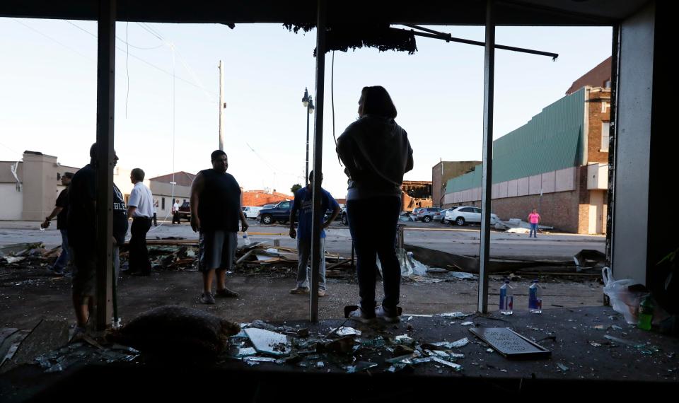  A rep from the National Weather Service said: 'This morning, it didn't look like tornadic supercells were possible'