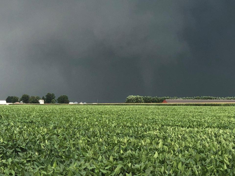  Ominous black skies took over Iowa during the storms