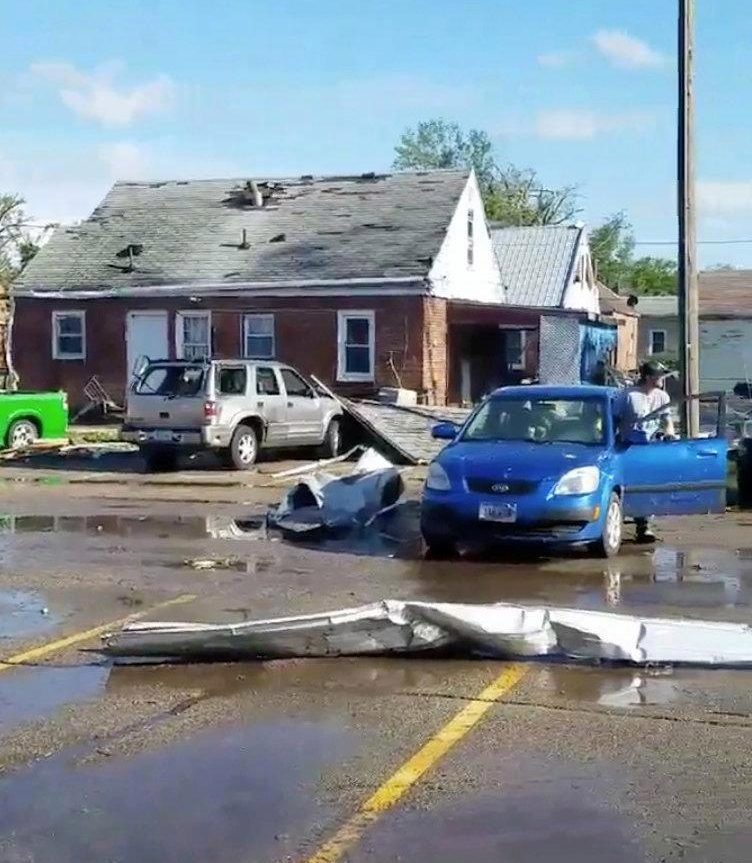  Much of downtown Marshalltown, Iowa, was damaged during the multiple tornadoes