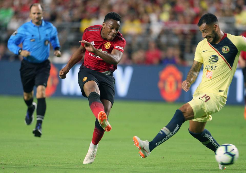  Anthony Martial looked dangerous against Club America with Alexis Sanchez yet to link up with the squad