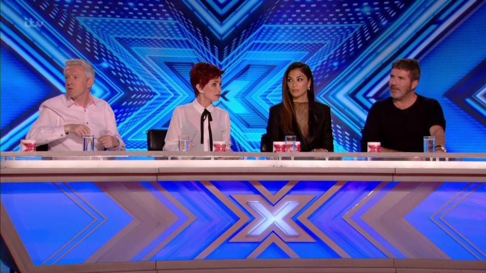  Scarlett was ditched by Sharon Osbourne, second left, at the six chair challenge