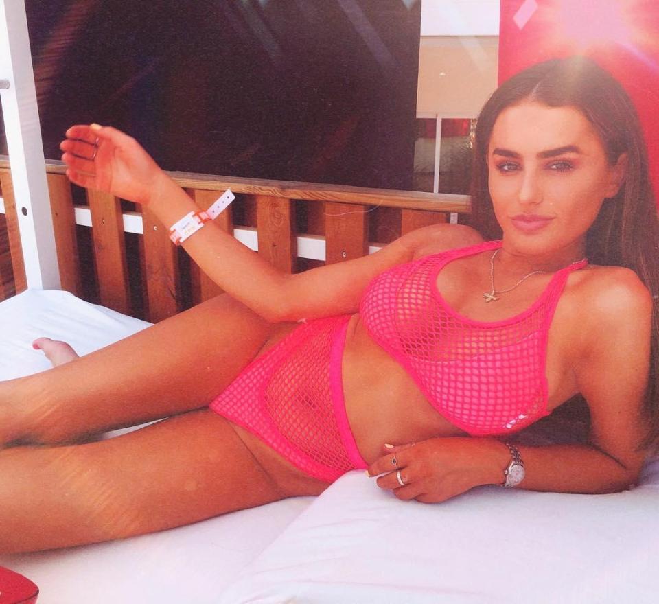  You have to be brave to bare all in this cheeky mesh swimsuit like Love Island's Amber Davies